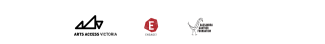 Arts Access Victoria, Engage, Casandra Garner Foundation logos
