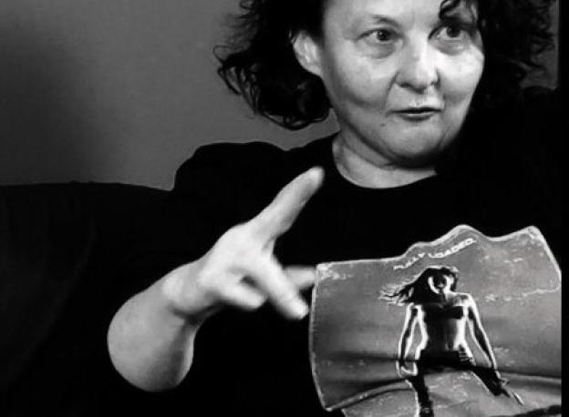 Kath Duncan wearing a black t-shirt